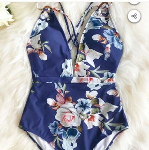 Floral one piece bikini